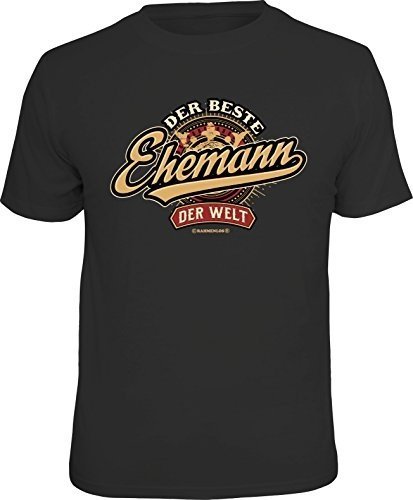 Original RAHMENLOS® Geschenk T-Shirt zum Hochzeitstag: Der beste Ehemann der Welt Größe XL, Nr.61