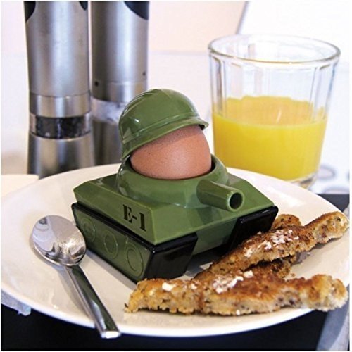 Panzer Eierbecher mit Toastschneider - Soldat Krieg mit Toastschneider