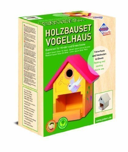 Pebaro Bastel Holzbauset Vogelhaus
