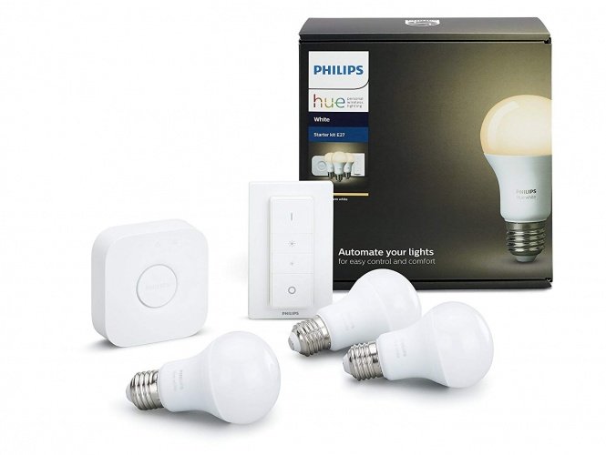 Philips Hue White E27 LED Lampe Starter Set