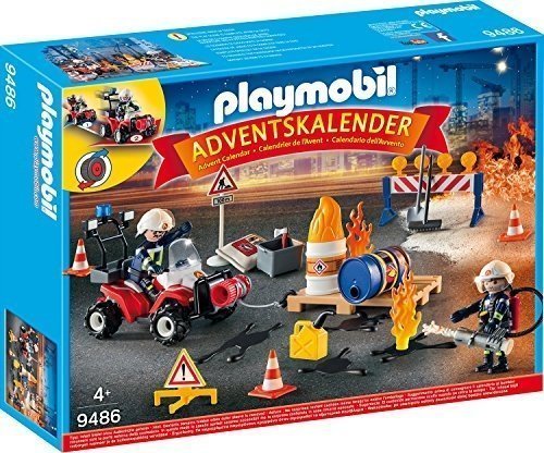 PLAYMOBIL Adventskalender Feuerwehreinsatz auf der Baustelle