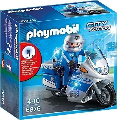 PLAYMOBIL Motorradstreife mit LED-Blinklicht