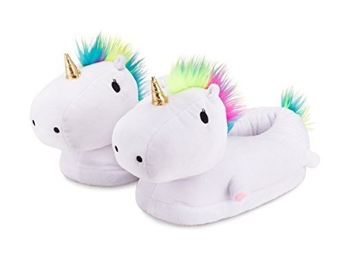 Poopsie Einhorn Hausschuhe mit LED Licht - weiß - Einheitsgroesse, EU 33- 39