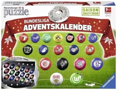 Ravensburger 11695 - Bundesliga Adventskalender 2017 3D-Puzzle