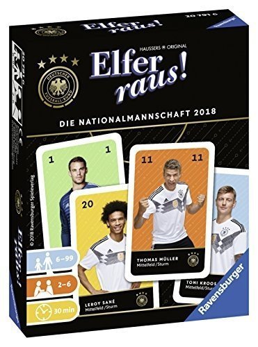 Ravensburger Elfer Raus Die Nationalmannschaft 2018" Kartenspiel