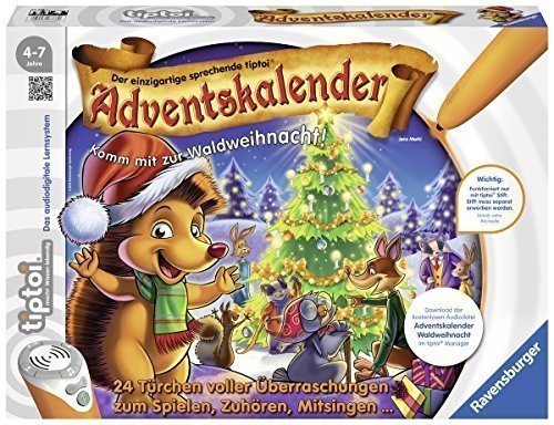 Ravensburger tiptoi 00758 - Adventskalender - Waldweihnacht der Tiere