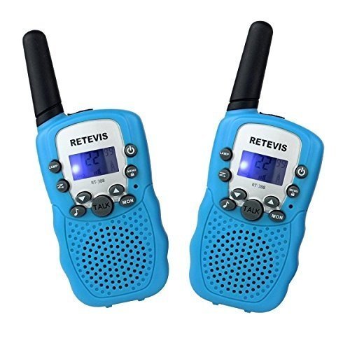 Retevis RT-388 Walkie Talkie für Kinder 8 Kanäle Funkgerät mit LC-Display Taschenlampe Walki Talk