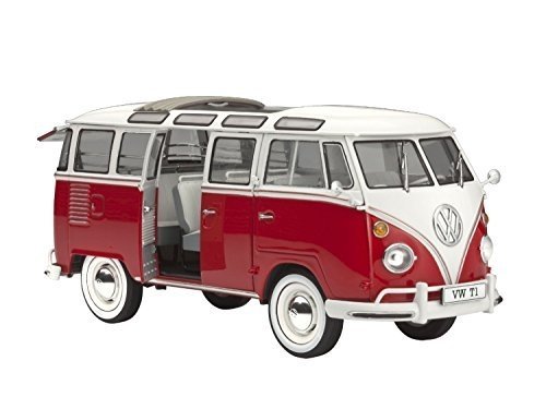 Revell Modellbausatz Auto 1:24 - Volkswagen VW T1 Bulli Samba Bus  im Maßstab 1:24, Level 5, origin