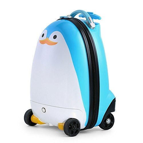 RICCO Kindergepäck, pinguin (Mehrfarbig) - 1605 SUITCASE