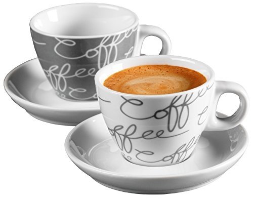 Ritzenhoff & Breker Espresso-Set Cornello, 4-teilig, Grau, 80ml