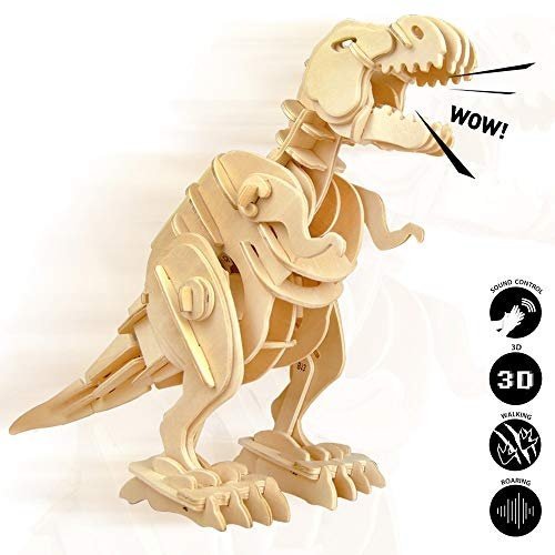 ROBOTIME 3D Puzzle Dinosaurier Holzspielzeug