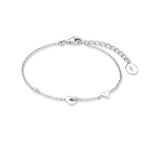 s.Oliver Damen-Armband So Pure mit Herz-Anhängern