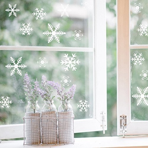 Schneeflocken Fensterdeko Set