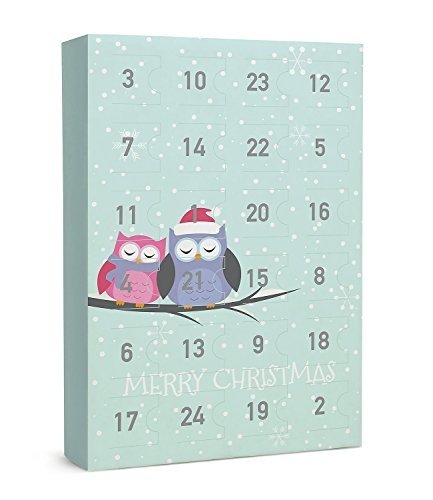 SIX Schmuck Adventskalender Eulen Tiermotiv 24-teilig Geschenke Überraschung Xmas Adventszeit Ohrri