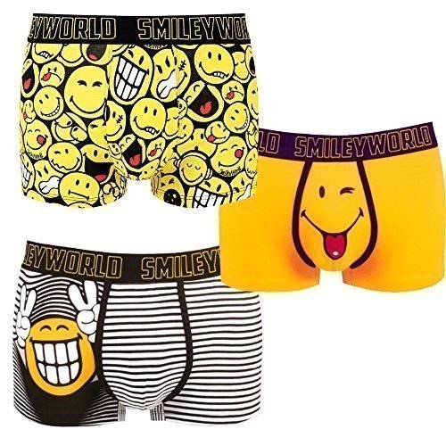 Smiley World 3er Pack lustige Boxershort