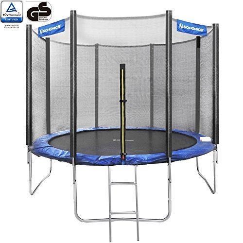 SONGMICS Trampolin TÜV Rheinland GS zertifiziert Ø 305 cm Gartentrampolin Jumper Trampolin Komplet