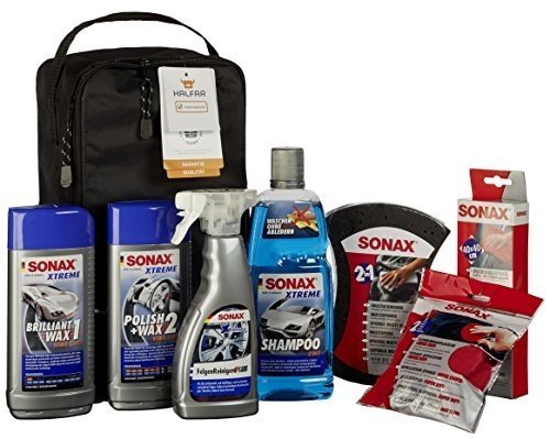 Sonax 761541 Autopflege Set mit Tasche, 7 Teile
