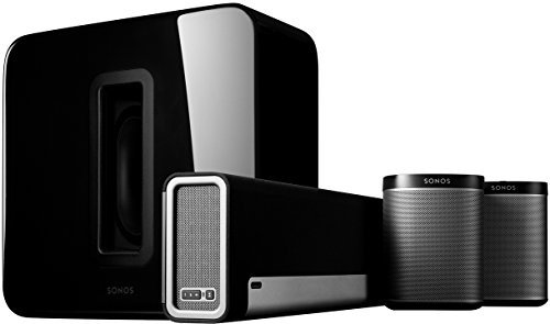 Sonos 5.1 Heimkino Set l System mit einer PLAYBAR, einem SUB und einem Paar PLAY:1 (schwarz)