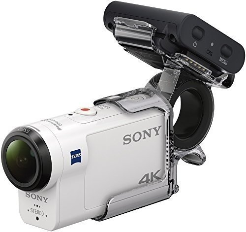 Sony FDR-X3000RFDI 4K Action Cam (mit RM-LVR3 Live View Remote Fernbedienung und Fingergriff AKA-FGP