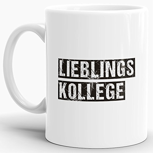 Spruch-Tasse "Lieblingskollege" Weiss - tolle Geschenkidee für den Arbeits-kollegen / Mug / Cup / B
