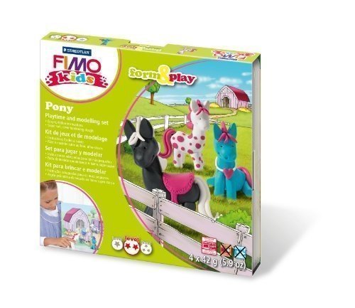 Staedtler Fimo kids form&play Set Pony superweiche, ofenhärtende Knete, kinderleichte Anleitung, wi