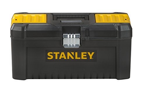 Stanley Werkzeugbox/Werkzeugkasten (16", 20x19,5x41cm, Werkzeugkoffer mit Metallschließen, stabiler