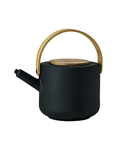 Stelton x-630 Theo Teekanne 1,25 L, Stein, schwarz, 21.5 x 17.5 x 17 cm