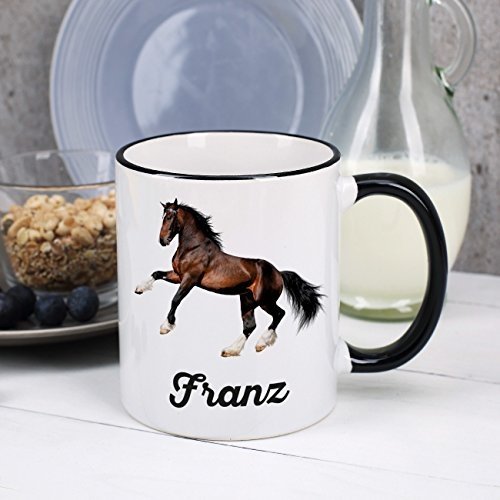 Striefchen® Tasse mit Pferd und Wunschnamen