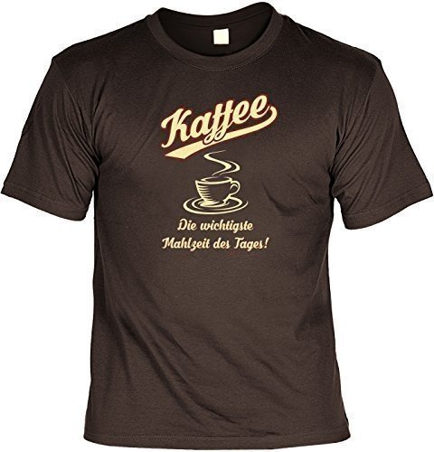 T-Shirt Set in braun für Kaffee Fans: Die wichtigste Mahlzeit des Tages! mit Mini T-Shirt von Goodm