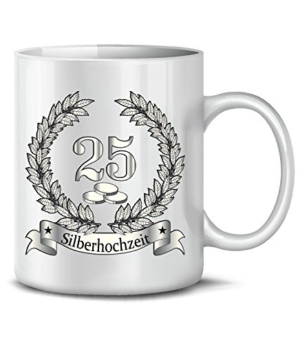 Tasse Silber-hochzeit 25 Jahre