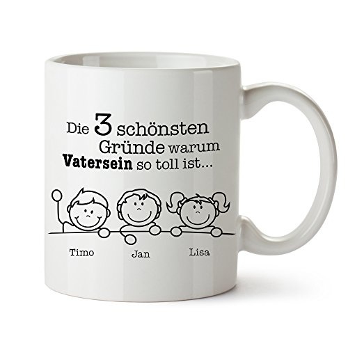 Tasse mit Aufdruck Gute Gründe fürs Vatersein