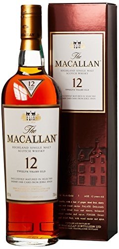 The Macallan Highland Single Malt Scotch 12 Years Old - matured in Sherry Oak Casks Whisky (1 x 0.7 