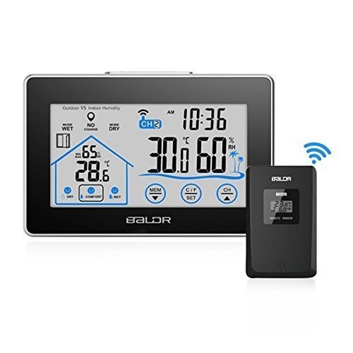 Thermometer Wetterstation Innen und Außen Fochea Digital Thermometer Hygrometer mit Außensensor Fu