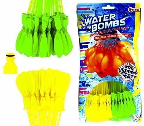 Toi-Toys Wasserbomben QUICK/111 in 60 Sekunden/selbstschließend/WATER BALLOONS SEAL/6 Bündel á 37