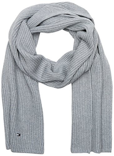 Tommy Hilfiger Herren Schal Pima Cotton Cashmere Scarf, Grau (Monument Heather 006), One size (Herst