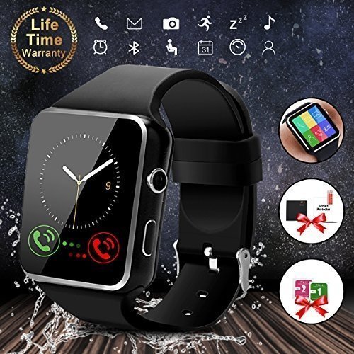 Topffy Bluetooth Smartwatch mit Kamera, Uhr Intelligente Armbanduhr Fitness Tracker Armband Sport Uh