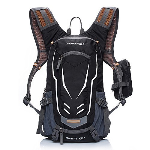 Toptrek Fahrradrucksack Herren Damen Wasserdicht mit Regenschutz 18L Ultraleicht Trinkrucksack Fahrr