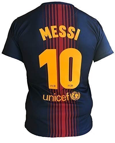 Trikot Fußball Barcelona Lionel Messi 10 Replik Official 2017-2018 Kinder Junge Männer (Größe 2 