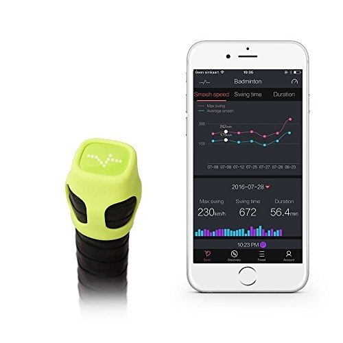 ubctech Smart Tennisschläger Sensor, intelligente BT4.0 kabellos wiederaufladbar Tennis Sensor mit