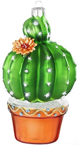 Weihnachtskugel Kaktus im Topf