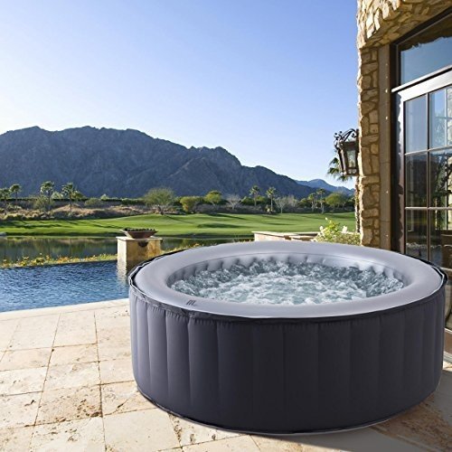 Whirlpool MSpa aufblasbar für 4 Personen SPA Ø180x70cm In-Outdoor Pool 118 Massagedüsen Timer Hei