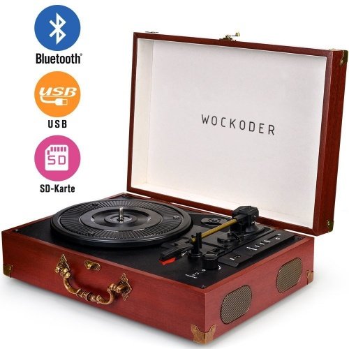 Wockoder Turntable Vinyl Plattenspieler