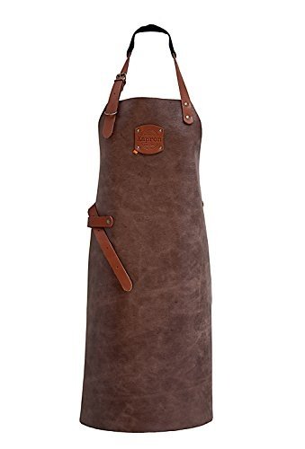 Xapron Lederschürze Florida Braun Länge 74 cm