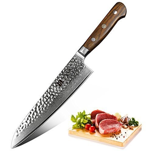 XINZUO Damastmesser Kochmesser 210mm High Carbon 67 Schichten Damaststahl Küchenmesser mit Palisand