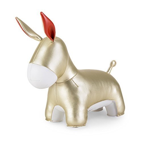 Züny Buchstütze - Donkey, Esel - gold/weiß - X-mas - 1 kg - 25.5 x 11 x 26 cm