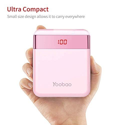 10000mAh Externer Akku, Yoobao Handy Powerbank Akku Pack Power Bank Akkupack mit Dual Input Ladeport