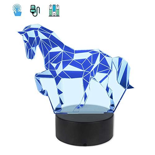 3D Illusion Nachtlampe Pferd