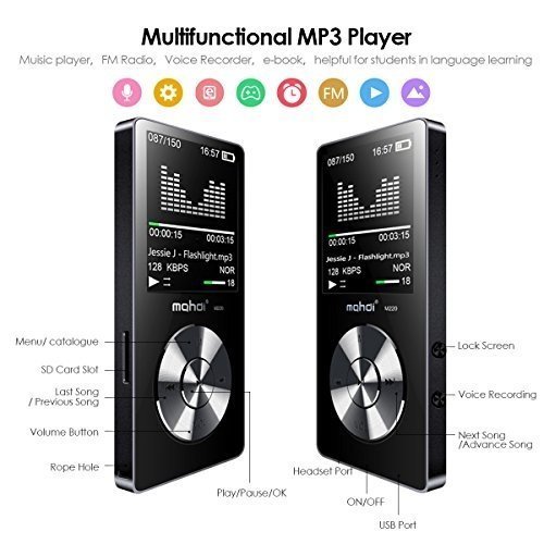 8GB MP3 Player Tragbarer Lossless Sound 1.8 Zoll LCD Musik Player MP3 Spieler 420 Stunden Standby-Ze