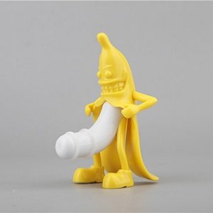 9pig® Mr. Banana Yellow Plastic Wine Stopper Wine Cork Bottle Plug Like a Man/Keep Wine Fresh Barwa