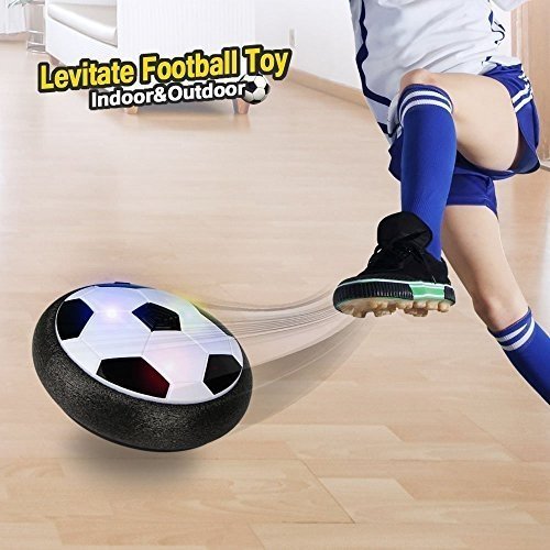 Air Power Fußball - Baztoy Hover Power Ball Indoor Fußball mit LED Beleuchtung, Perfekt zum Spiele